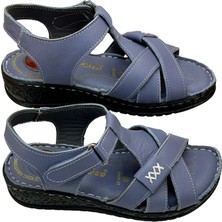 Rubin Leather Tam Ortopedik  Deri Kadın Sandalet Deri Sandalet