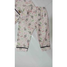 Mini Love Desenli Yakalı Kız Bebek Pijama Takımı