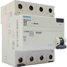 Siemens 4X80A 30MA Trifaze Kaçak Akım Rölesi 5SV4347-0