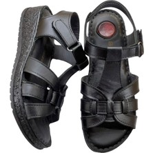 Rubin Leather Tam Ortopedik  Deri Kadın Sandalet Deri Sandalet Rubinleather