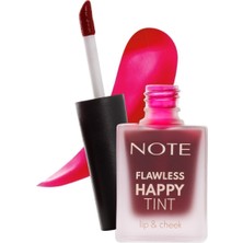 Note Flawless Happy Tint Lip & Cheek 03 Sweet Pink Dudak Ve Yanak Renklendirici Likit Allık - Pembe