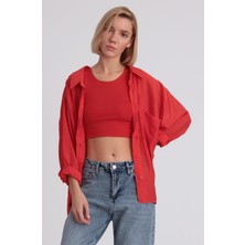 Taxim Moda Düşük Omuzlu Oversize Gömlek