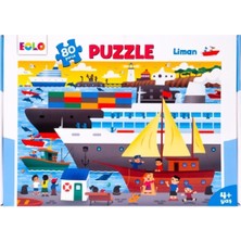 Eolo 80 Parça Yer Puzzle – Liman - Kitabı