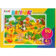 Eolo 80 Parça Puzzle-Hayvanat Bahçesi - Eolo Yayıncılık - Eolo Kolektif Kitabı