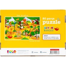 Eolo 80 Parça Puzzle-Hayvanat Bahçesi - Eolo Yayıncılık - Eolo Kolektif Kitabı