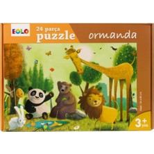 Eolo Çocuklar Için Yer Puzzle 24 Parça - Ormanda