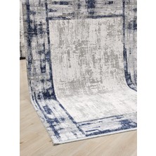 Artemis Halı Murano 09161b Gri Lacivert Eskitme Desen Yün Halı