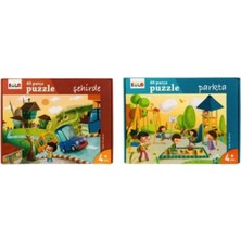 Eolo Yer Puzzle 40 Parça 2 Li Set ( Şehirde - Parkta )