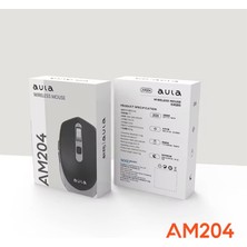 Aula AM204 Çift Modlu Bluetooth ve Kablosuz 1600DPI Şarj Edilebilir Optik Mouse Beyaz