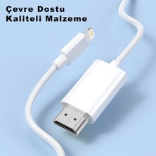 Techmaster iPhone 11 12 13 14 Pro Max iPad 10.2 10.9 2 mt HDMI Görüntü Kablosu EP-808H