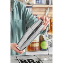 TheBRo 850 ml Paslanmaz Çelik Boston Shaker  Parlak Metal