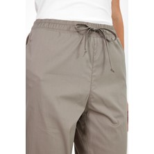 Vena Kadın Alian Haki Beli Lastikli Gabardin Pantolon