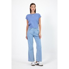 Vena Kadın Wanda Sky Blue Wide Leg Jean Pantolon