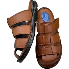 Rubin Leather Rubinleather Jel Taban Günlük  Deri Erkek Terlik Tam Ortapedik Taban