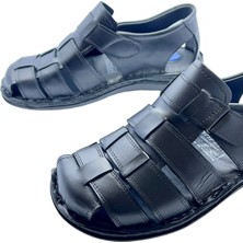 Rubin Leather Rubinleather Topuk Jelli Günlük  Deri Erkek Sandalet Ayakkabı Tam Ortapedik
