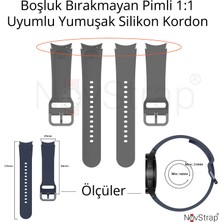 NovStrap Samsung Galaxy Watch 7 6 5 Pro 4 Fe 40 42 43 44 45 46 47 Mm Uyumlu Kordon Tam Kapatan Pimli Silikon