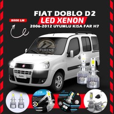 Fiat Doblo D2 2006-2012 Kısa Far Uyumlu Şimşek Etkili LED Xenon Performance Series H7