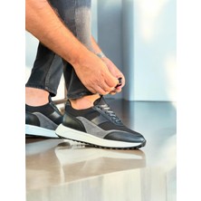 Itallano 5227  Deri Siyah Erkek Sneaker Ayakkabı