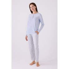 Pierre Cardin Ikili Pijama Takım Mavi  - Süprem - 2li Takım