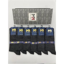 MRHERO Bambu 6'lı Erkek Uzun Renkli Soket Çorap 1064-MH ANTRASİT