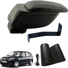 3 Tıkla Eko Set Dacia Sandero 2011 Geniş Hacimli  Delmesiz Çelik Ayaklı  Kolçak ve Direksiyon Kılıfı