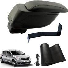 3 Tıkla Eko Set Dacia Sandero 2018 Geniş Hacimli  Delmesiz Çelik Ayaklı  Kolçak ve Direksiyon Kılıfı