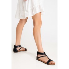 Munshoes Siyah  Sandalet 128-22