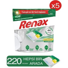 Renax Bulaşık Makine Kapsülü 220' Li (5X44 Adet)