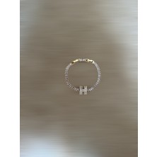 Mat Store H Model Zirkon Taşlı Gold Bileklik 17-20 cm