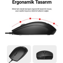 Aula AC101 Kablolu Klavye ve 1200 Dpı Optik Mouse Seti