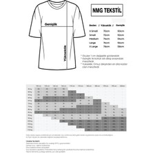 Nmg Tekstil Beyaz Oversize Pamuk Rock Roll Maymun Baskılı Örme T-Shirt