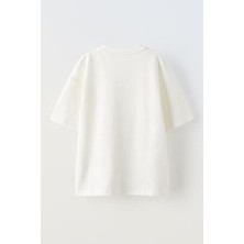 Nmg Tekstil Beyaz Oversize Pamuk Pick Poison Baskılı Örme T-Shirt