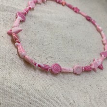Trend Vitrin Pembe Deniz Okyanus Konsept Kadın Kolye