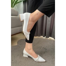 Preshley Kadın Valeri Beyaz Çapraz Taşlı Stiletto Alcak Ökçe Abiye Ayakkabı