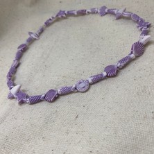 Trend Vitrin Mor Okyanus Konsept Deniz Kabuğu Istiridye Kolye Özel Yapım Hediyelik