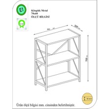 Bigalli Mobilya Lionse Kitaplık Metal Beyaz