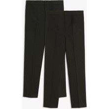 CMZ Collection Rahat Esnek Dokuma Kumaş Eşofman Belli Yüksek Bel Trend Çocuk Okul Pantolonu