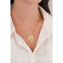 TMT Silver Gümüş Altın Kaplama Serenay Kolye