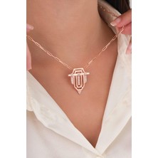 TMT Silver Gümüş Rose Kaplama Serenay Kolye