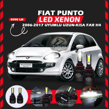 Fiat Punto 2006-2017 Uzun - Kısa Far Uyumlu Şimşek Etkili LED Xenon Light Series H4