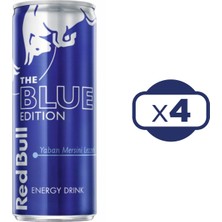 Red Bull Blue Edition Yaban Mersini Enerji Içeceği 250 ml x 4 Adet