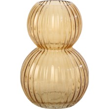 Creart Home Crearthome Sarı Su Kabağı Dekoratif Cam Vazo 14,5 x 14,5 x 22,5  cm  Ak.Jk0014