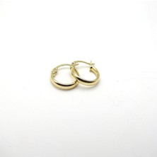 Gold Piedra 14 Ayar Sarı Altın Halka Küpe KP023