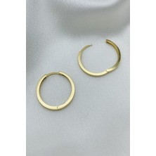 Gold Piedra 14 Ayar Altın Halka Küpe KP0002