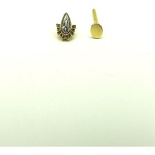 Gold Piedra 14 Ayar Altın Kirpikli Taş Tragus Küpe