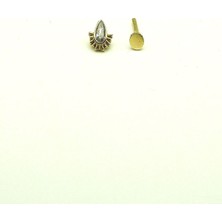 Gold Piedra 14 Ayar Altın Kirpikli Taş Tragus Küpe