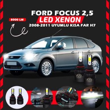 Ford Focus 2.5 2008-2011 Kısa Far Uyumlu Şimşek Etkili LED Xenon Light Series H7