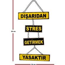 Carma Concept Dışarıdan Stres Getirmek Yasaktır,Zincirli Retro,Metal Duvar Dekoru