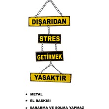 Carma Concept Dışarıdan Stres Getirmek Yasaktır,Zincirli Retro,Metal Duvar Dekoru