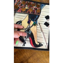 Gönülden Tasarım 24X21 cm 3 Boyutlu Taşlı Payetli Arma Dikiş Aplike